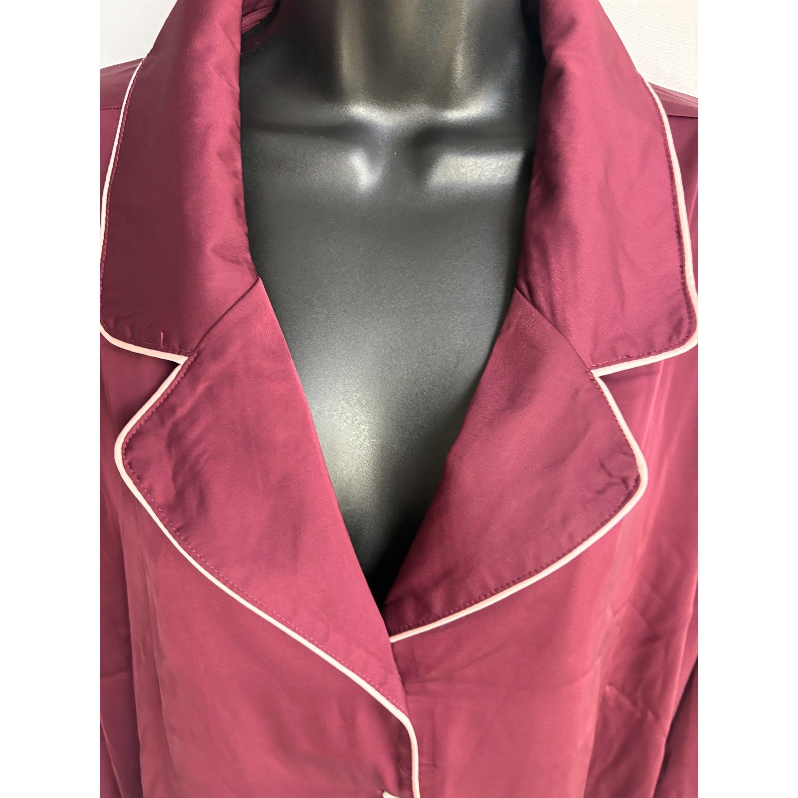 Bare Necessities Nwt Burgundy The Washed Satin Sleepshirt Pajamas Classy 2xl Xxl — image 2 of 8